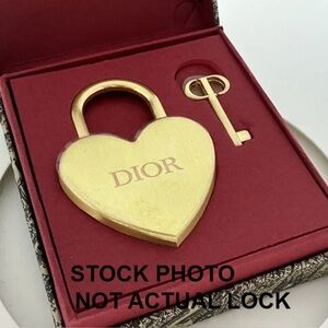 Christian Dior Beauty Heart Padlock & Key W/Box 2023 Valentine Limited